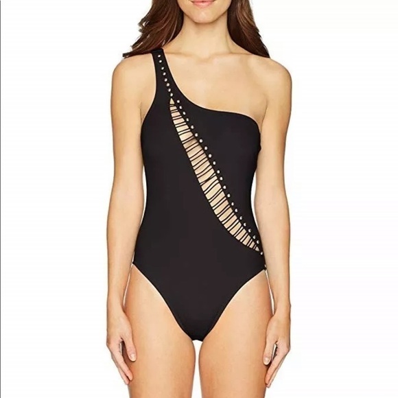 KENNETH Cole One Shoulder Cutout One Piece Swim - Picture 1 of 4